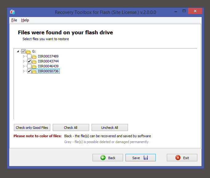 recover flash files of different formats